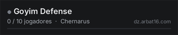Goyim Defense na lista de servidores de DayZ da AR16