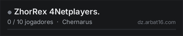 ZhorRex 4Netplayers. na lista de servidores de DayZ da AR16