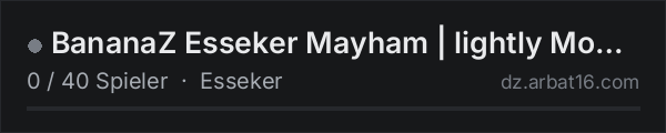 BananaZ Esseker Mayham | lightly Modded | PVP with AI's in der DayZ-Serverliste von AR16