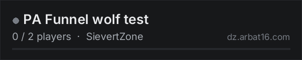 PA Funnel wolf test on the AR16 DayZ server list