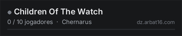Children Of The Watch na lista de servidores de DayZ da AR16