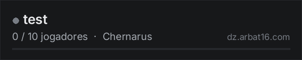 test na lista de servidores de DayZ da AR16