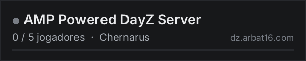 AMP Powered DayZ Server na lista de servidores de DayZ da AR16