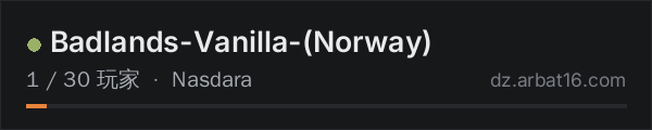 AR16 DayZ 服务器列表中的 Badlands-Vanilla-(Norway)