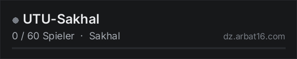 UTU-Sakhal in der DayZ-Serverliste von AR16