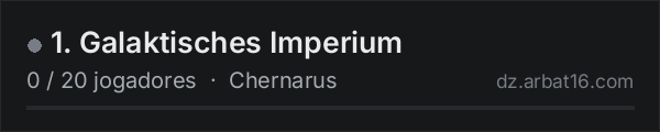 1. Galaktisches Imperium na lista de servidores de DayZ da AR16