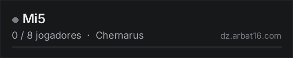 Mi5 na lista de servidores de DayZ da AR16