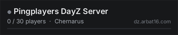 Pingplayers DayZ Server on the AR16 DayZ server list