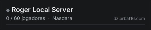 Roger Local Server na lista de servidores de DayZ da AR16
