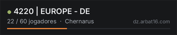 4220 | EUROPE - DE na lista de servidores de DayZ da AR16