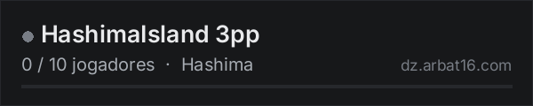 HashimaIsland 3pp na lista de servidores de DayZ da AR16