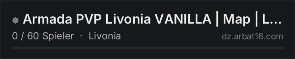 Armada PVP Livonia VANILLA | Map | Loot x2 | https://discord.gg in der DayZ-Serverliste von AR16
