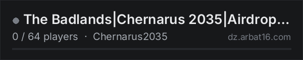 The Badlands|Chernarus 2035|Airdrops|Events|Harsher Zombies on the AR16 DayZ server list