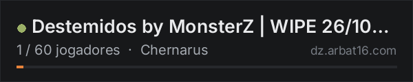 Destemidos by MonsterZ | WIPE 26/10 | Full PVE | Full MOD na lista de servidores de DayZ da AR16