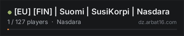 [EU] [FIN] | Suomi | SusiKorpi | Nasdara on the AR16 DayZ server list