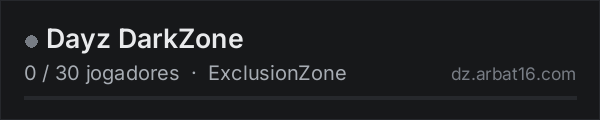 Dayz DarkZone na lista de servidores de DayZ da AR16