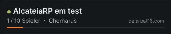 AlcateiaRP em test in der DayZ-Serverliste von AR16