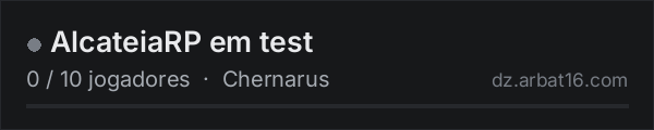 AlcateiaRP em test na lista de servidores de DayZ da AR16