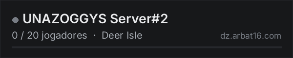 UNAZOGGYS Server#2 na lista de servidores de DayZ da AR16