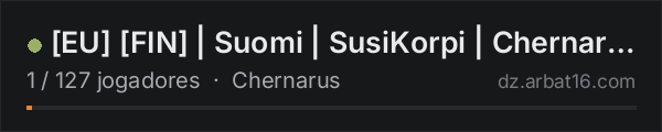 [EU] [FIN] | Suomi | SusiKorpi | Chernarus na lista de servidores de DayZ da AR16