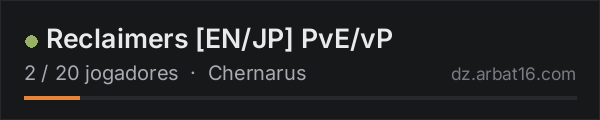 Reclaimers [EN/JP] PvE/vP na lista de servidores de DayZ da AR16