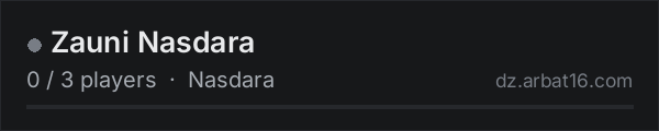 Zauni Nasdara on the AR16 DayZ server list