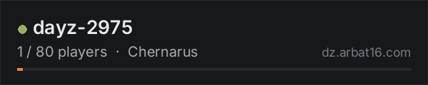 dayz-2975 on the AR16 DayZ server list