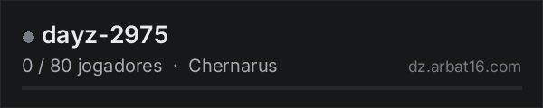 dayz-2975 na lista de servidores de DayZ da AR16