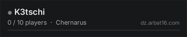 K3tschi on the AR16 DayZ server list