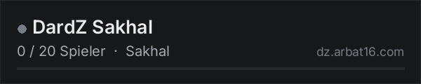 DardZ Sakhal in der DayZ-Serverliste von AR16
