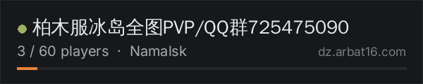 柏木服冰岛全图PVP/QQ群725475090 on the AR16 DayZ server list
