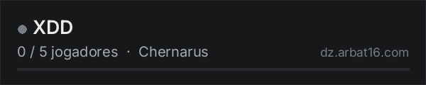 XDD na lista de servidores de DayZ da AR16