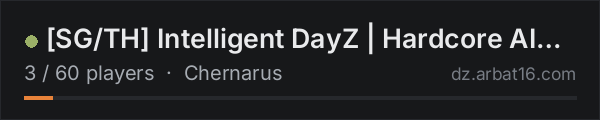 [SG/TH] Intelligent DayZ | Hardcore AI Camps | Toxic Mummies on the AR16 DayZ server list
