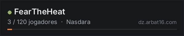 FearTheHeat na lista de servidores de DayZ da AR16