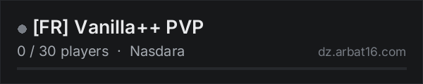 [FR] Vanilla++ PVP on the AR16 DayZ server list