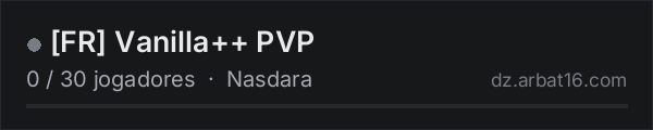 FR Vanilla++ PVP na lista de servidores de DayZ da AR16