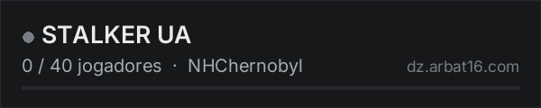 STALKER UA na lista de servidores de DayZ da AR16