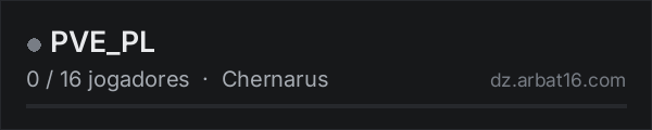 PVE_PL na lista de servidores de DayZ da AR16