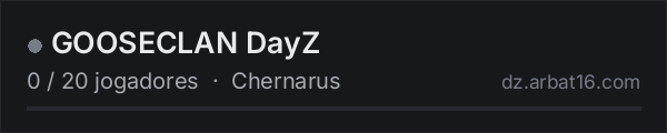 GOOSECLAN DayZ na lista de servidores de DayZ da AR16