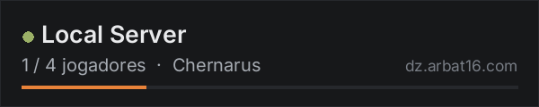Local Server na lista de servidores de DayZ da AR16