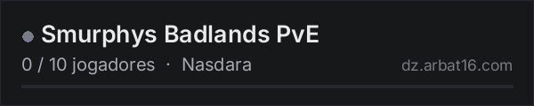 Smurphys Badlands PvE na lista de servidores de DayZ da AR16