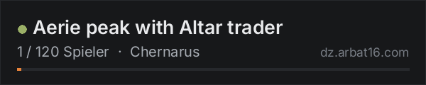Aerie peak with Altar trader in der DayZ-Serverliste von AR16