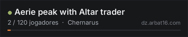 Aerie peak with Altar trader na lista de servidores de DayZ da AR16