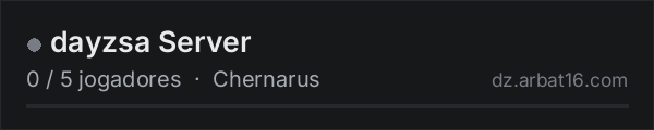 dayzsa Server na lista de servidores de DayZ da AR16