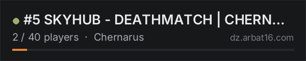 #5 SKYHUB - DEATHMATCH | CHERNARUS | HIGH FPS+ on the AR16 DayZ server list