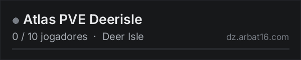 Atlas PVE Deerisle na lista de servidores de DayZ da AR16