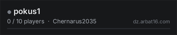 pokus1 on the AR16 DayZ server list