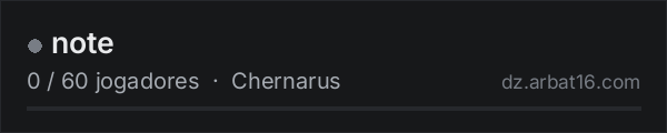 note na lista de servidores de DayZ da AR16