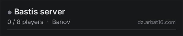 Bastis server on the AR16 DayZ server list