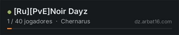 [Ru][PvE]Noir Dayz na lista de servidores de DayZ da AR16